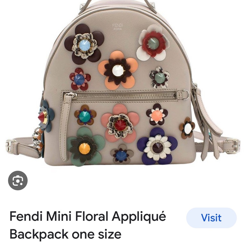 Authentic Fendi floral backpack with serial number